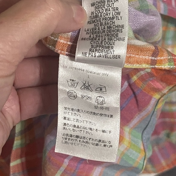 FRANK & EILEEN Relaxed Button-Up Shirt ITALIAN CLASSIC POPLIN 100% Linen Plaid - Picture 7 of 8